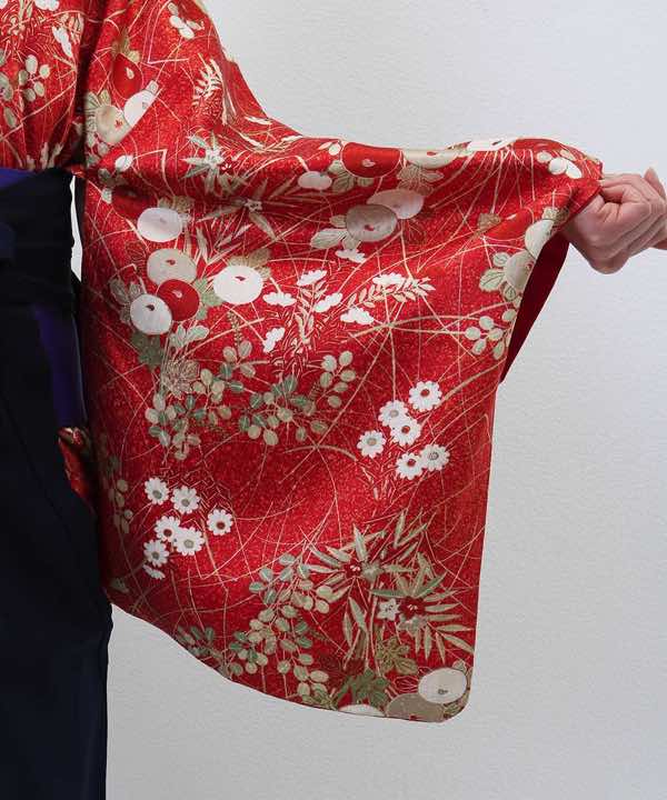 卒業式袴(アンティーク)レンタル | まんじゅう菊の小紋に袴