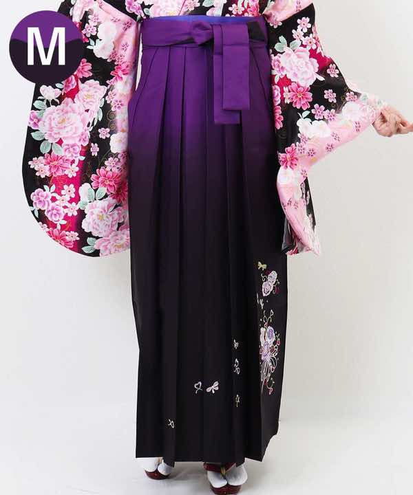 袴(単品)レンタル | 紫暈しブーケ刺繍 Mサイズ