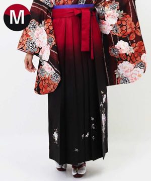 袴(単品) | 赤暈しブーケ刺繍 Mサイズ