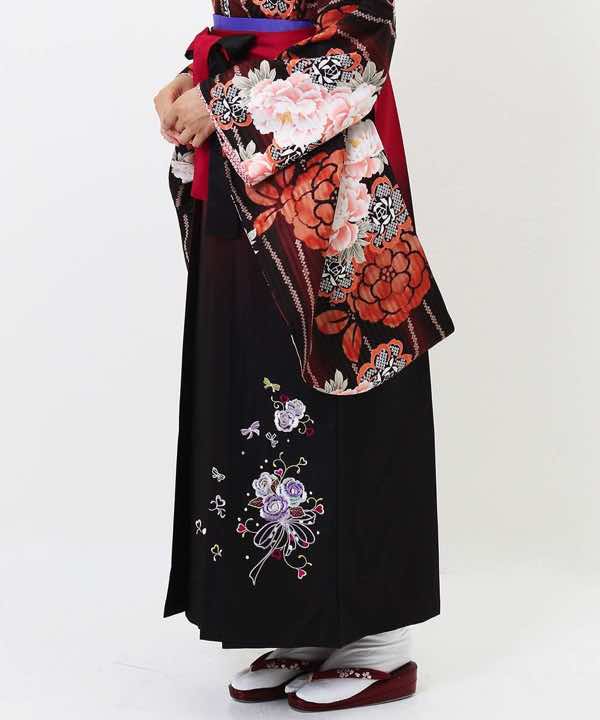 袴(単品)レンタル | 赤暈しブーケ刺繍 Mサイズ