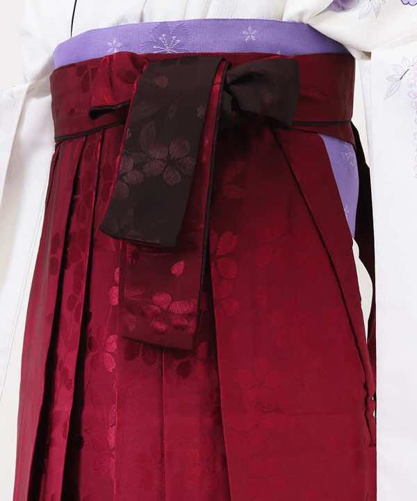 袴(単品)レンタル | 赤暈し 桜箔押し Lサイズ