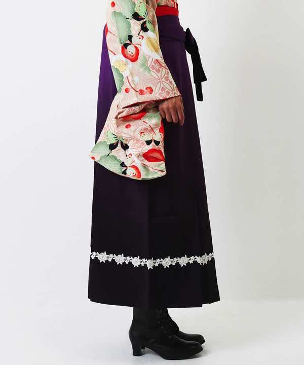 袴(単品)レンタル | 紫暈し レース刺繍 Sサイズ