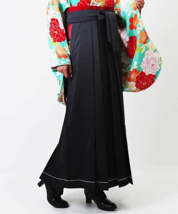 袴(単品)レンタル | グレー暈し 裾にビジュー Lサイズ