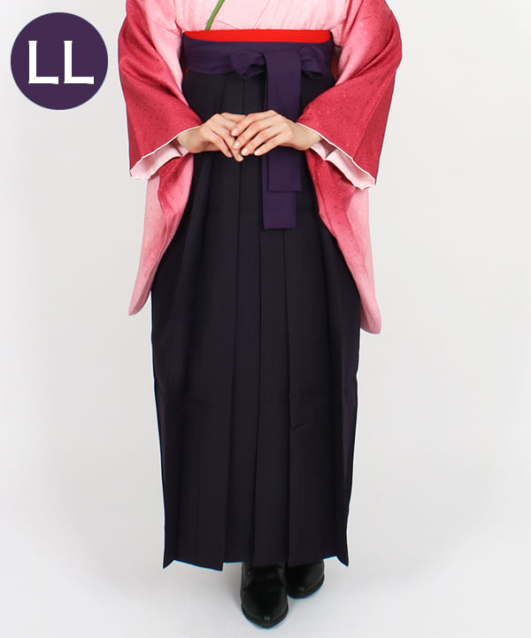 袴(単品)レンタル | 紫地に濃淡ストライプ LLサイズ