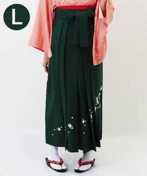 袴(単品) | 緑刺繍 Lサイズ