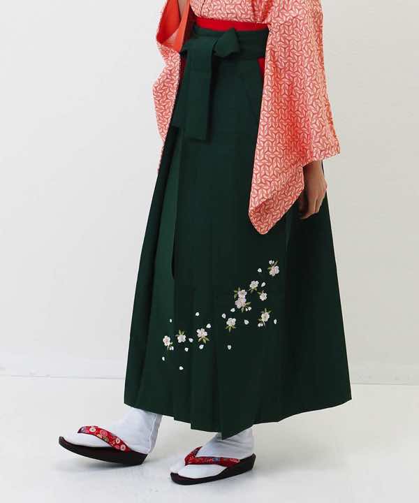 袴(単品)レンタル | 緑刺繍 Lサイズ