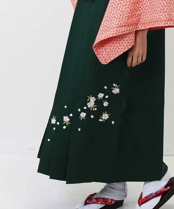 袴(単品)レンタル | 緑刺繍 Lサイズ