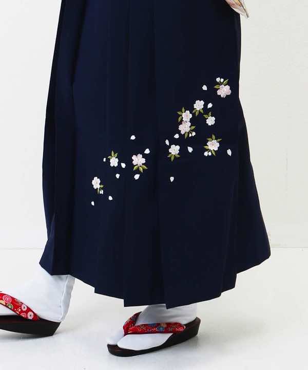 袴(単品)レンタル | 濃紺刺繍 Lサイズ