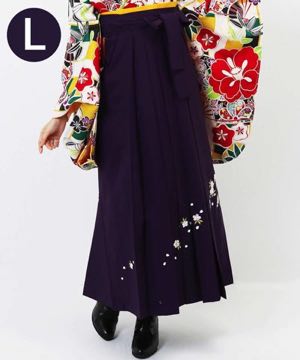 袴(単品) | 濃紫刺繍 Lサイズ