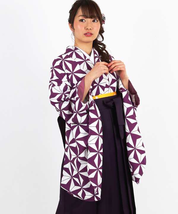 卒業式袴レンタル | アサノハ パープル 濃紫袴 | hataori(ハタオリ)