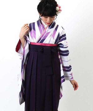 卒業式袴レンタル | 矢絣ロング自由(大) 紫