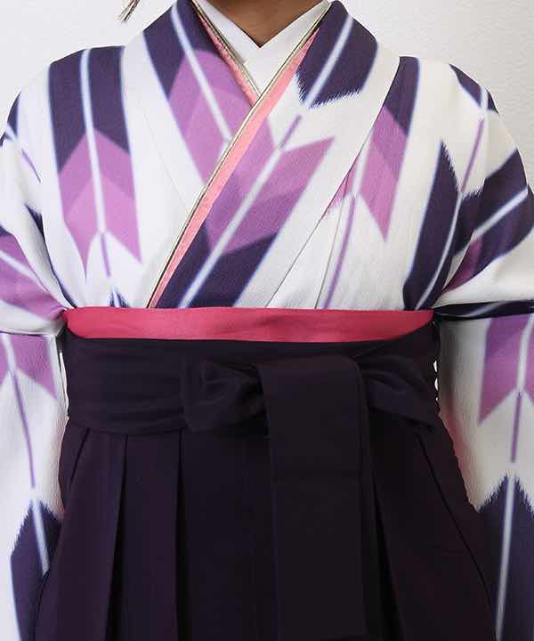 卒業式袴レンタル | 矢絣ロング自由(大) 紫