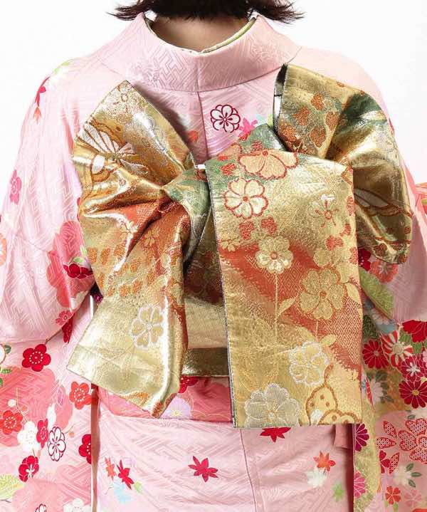最上の品質な 高級正絹振袖 荘厳金彩 MからＬ 紗綾形地模様 古典柄 