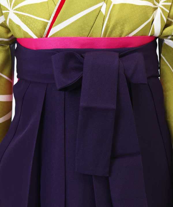 卒業式袴レンタル | 山吹の麻の葉 濃紫無地袴
