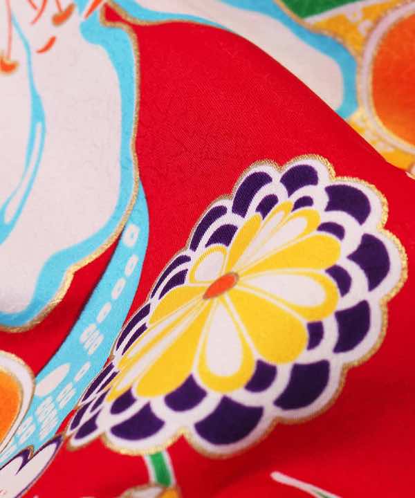 卒業式袴レンタル | マルチカラー 百合と亀甲 濃紫刺繍袴