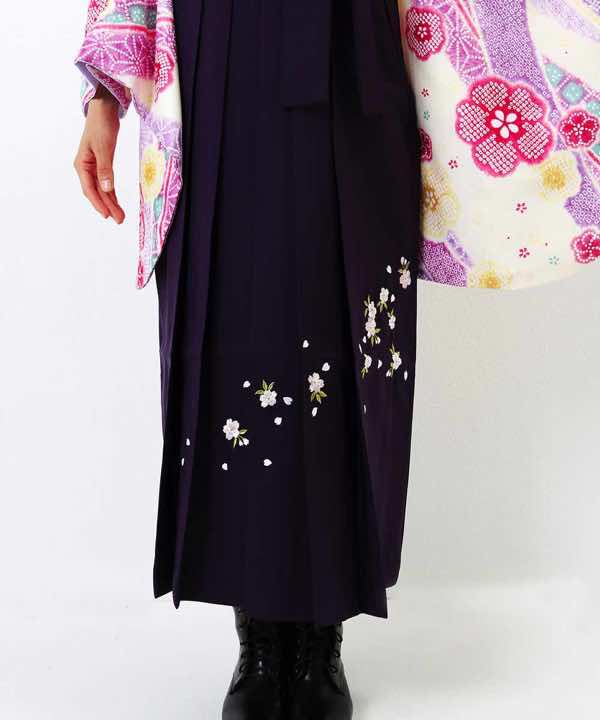 ????卒業式袴紫桜刺繍????